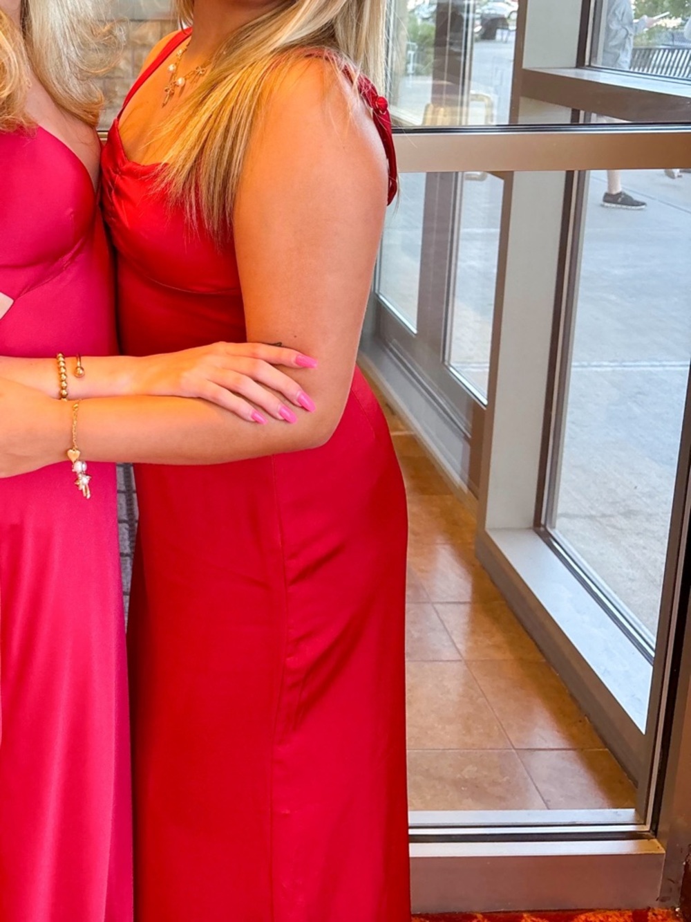 Princess Polly Red Satin Midi Dress with Tie Straps